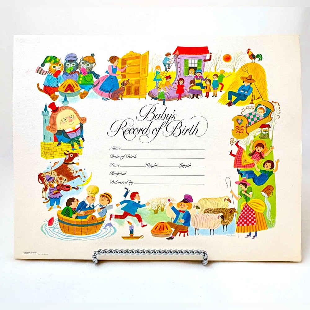 Baby’s Record of Birth Keepsake